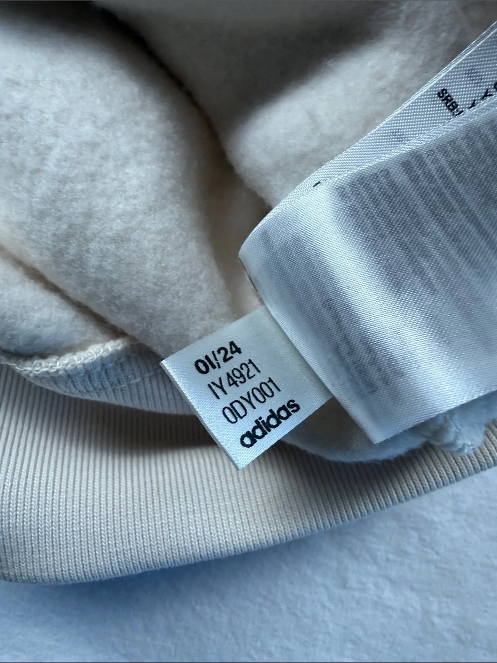adidas Cream Trefoil Pullover Hoodie sz Medium